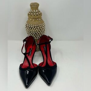 Charles Jourdan Black Patent Leather Heels